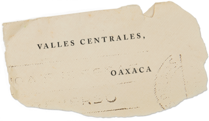 Message "Valles Centrales, Oaxaca"
